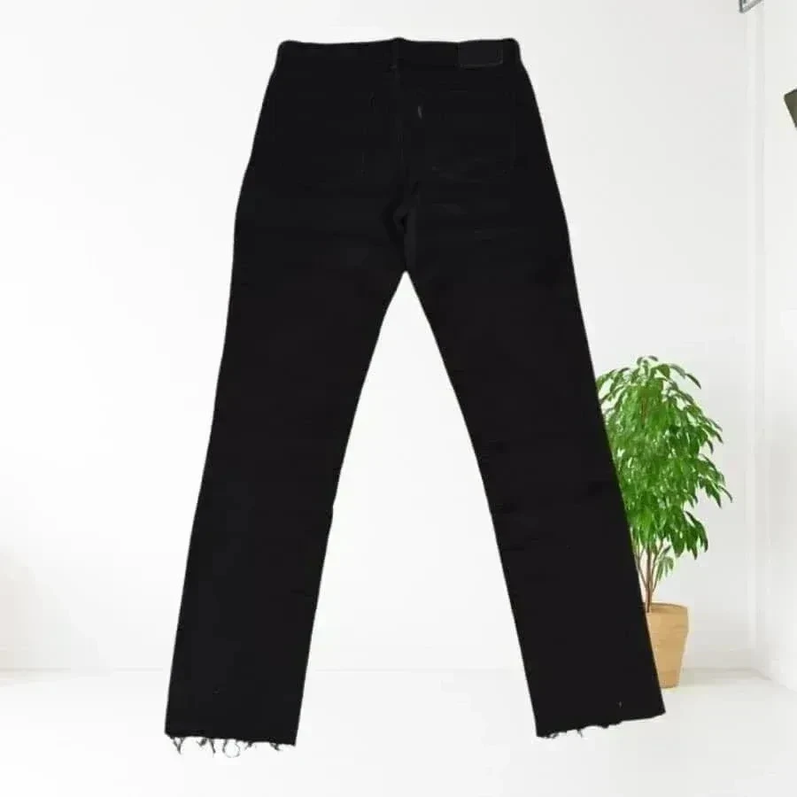 LEVI'S 712 -  original frayed slim fit jeans - low waist - stretch - deep black - very good condition - – photo 10